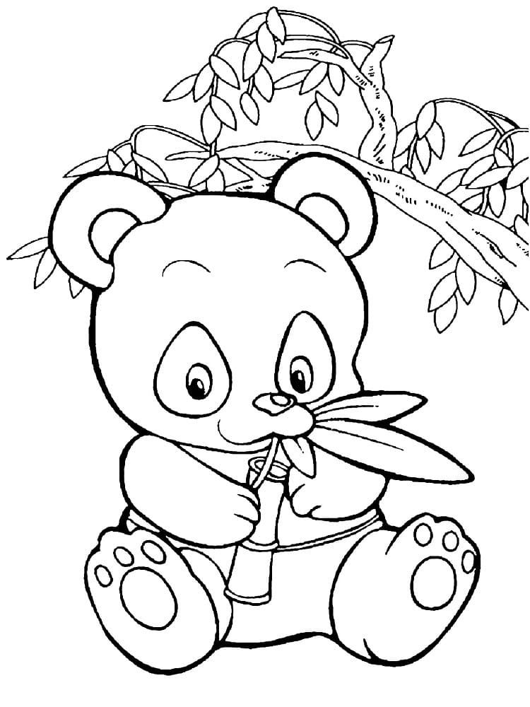 Cute Panda coloring page