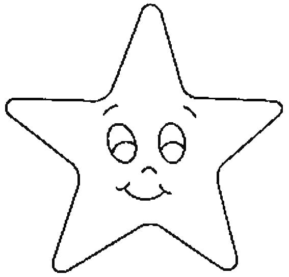 Cute Star coloring page