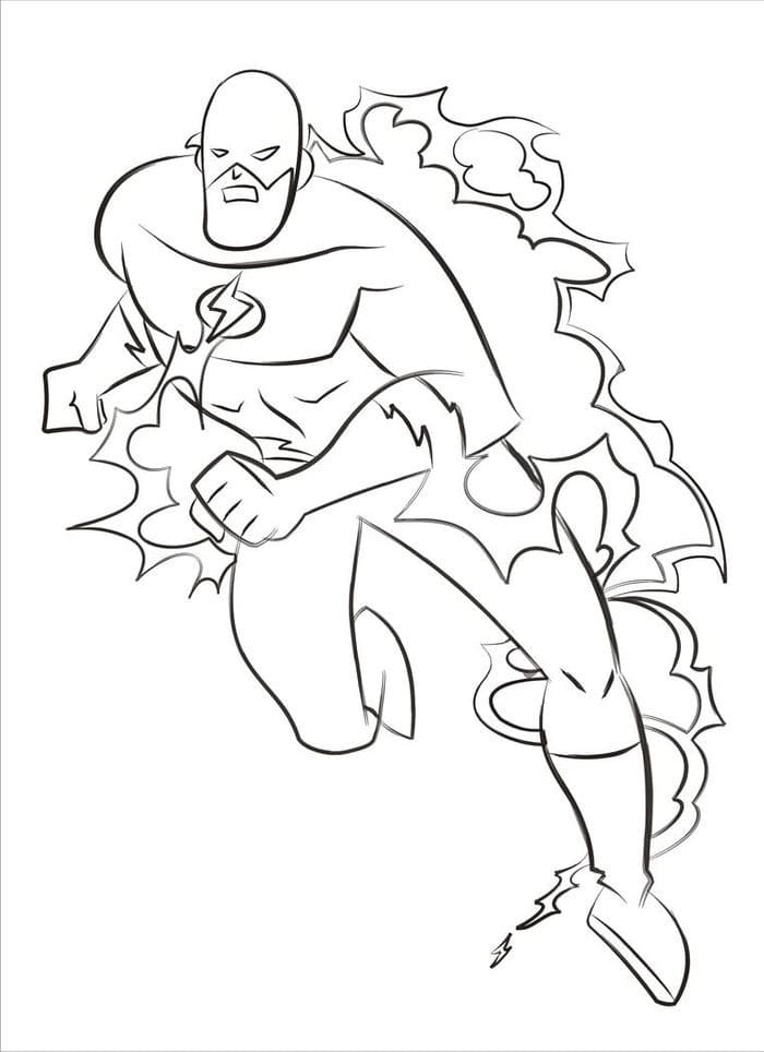 The Flash Superhero Drawing