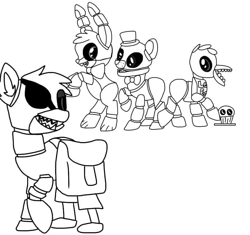 FNAF Animals coloring page