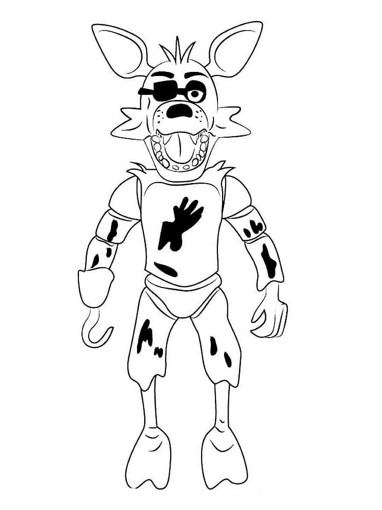 Foxy Five Nights at Freddy’s coloring page