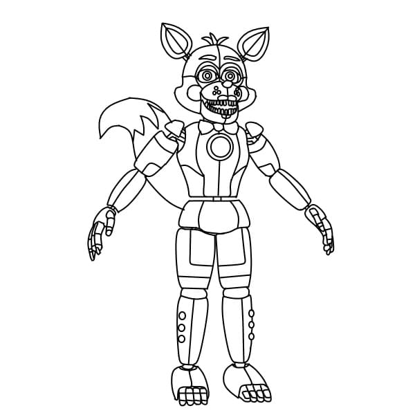 Foxy In Five Nights At Freddys Coloring Page Download Print Or