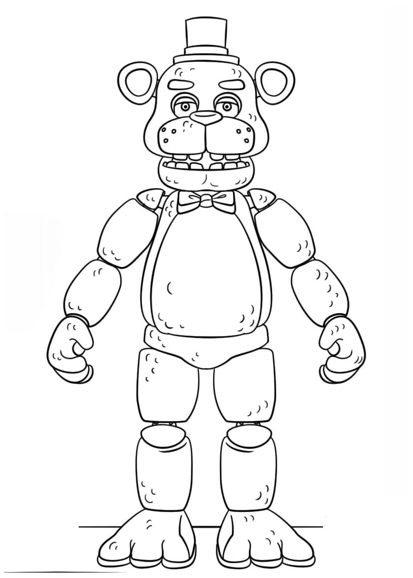 Freddy from Five Nights at Freddy’s coloring page