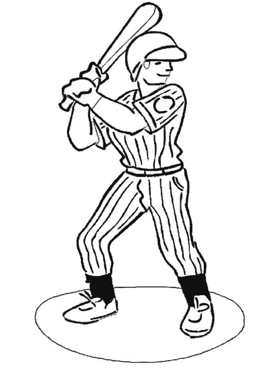 Free Baseball Player coloring page - Download, Print or Color Online ...