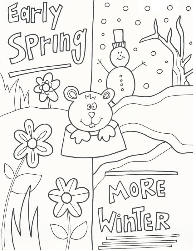 Groundhog Day 5 coloring page