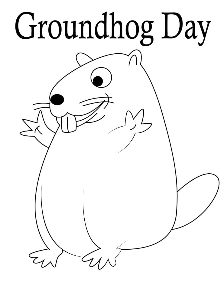 Groundhog Day Printable For Kids coloring page Download, Print or