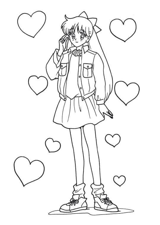 Minako Aino from Sailor Moon coloring page