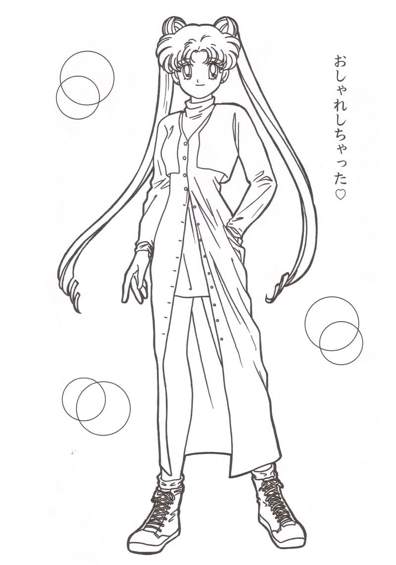 Pretty Usagi Tsukino coloring page