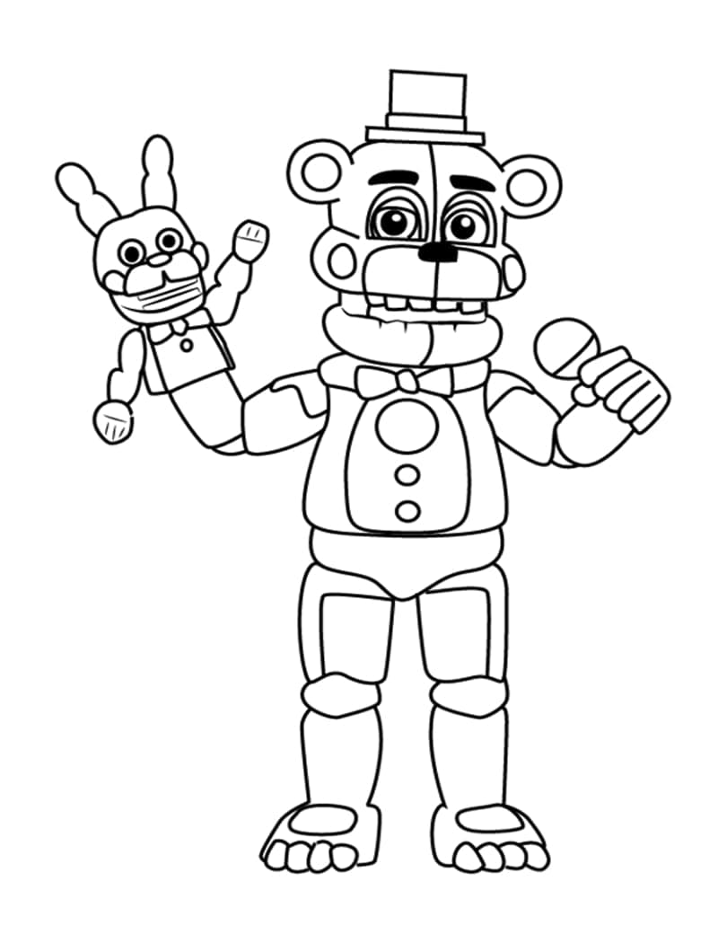 Five Nights at Freddy’s (FNAF) coloring pages