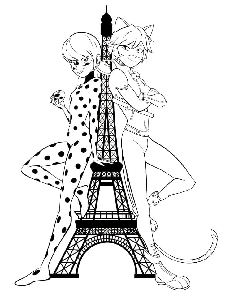 Printable Miraculous Ladybug coloring page