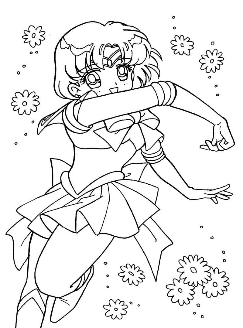 Sailor Mercury coloring page - Download, Print or Color Online for Free