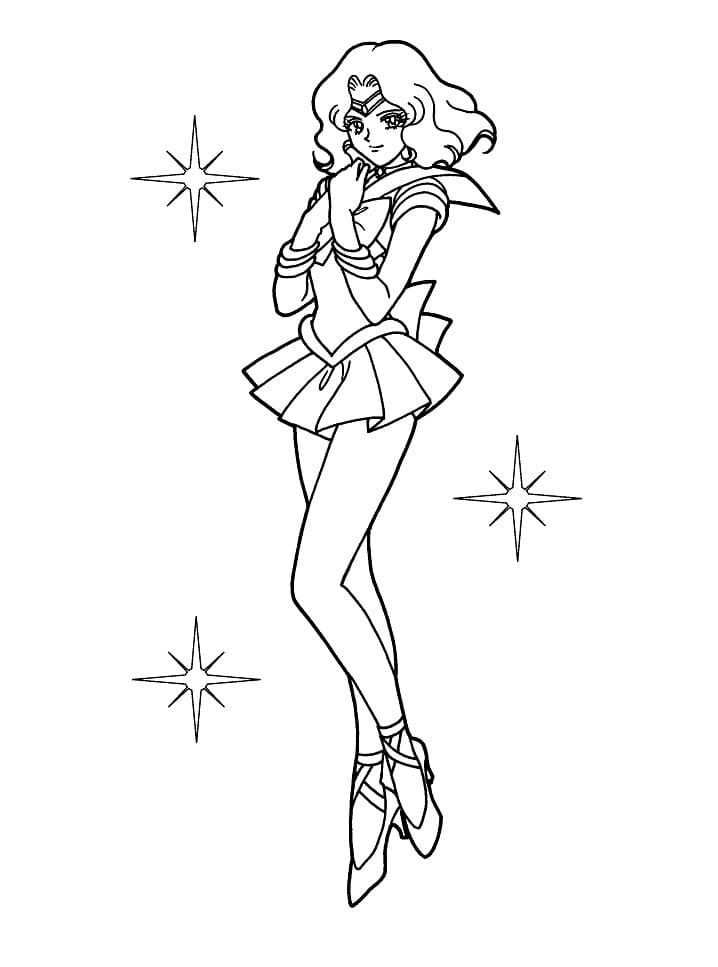 Sailor Neptune coloring page