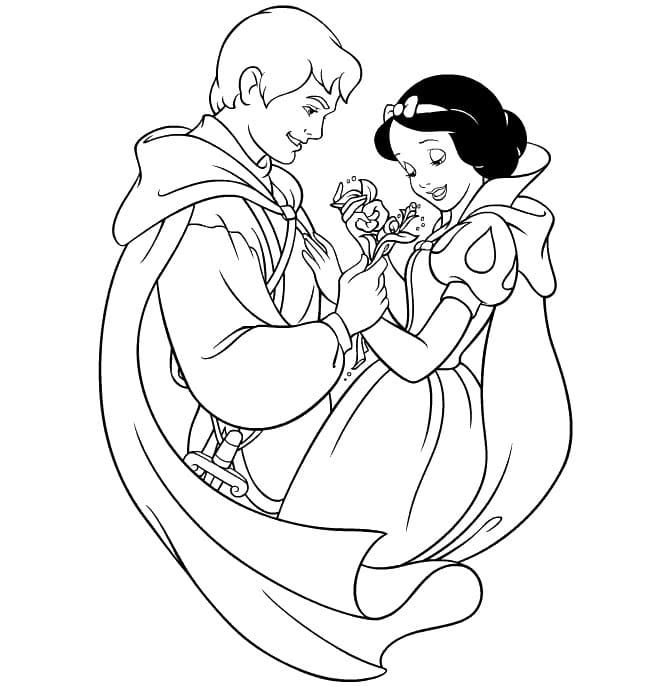 The Prince with Snow White coloring page - Download, Print or Color ...
