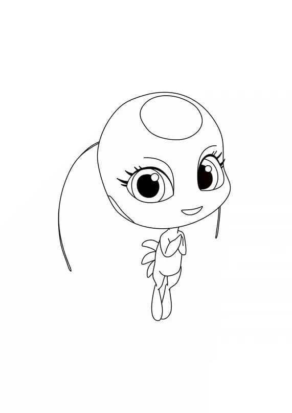 Tikki in Miraculous Ladybug coloring page