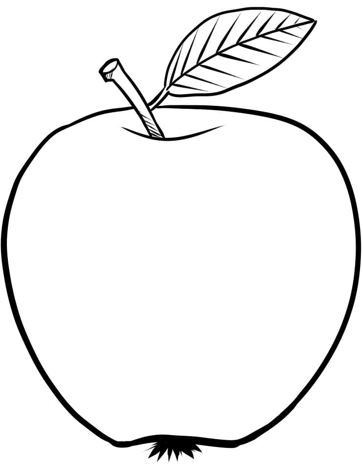Very Simple Apple coloring page - Download, Print or Color Online for Free