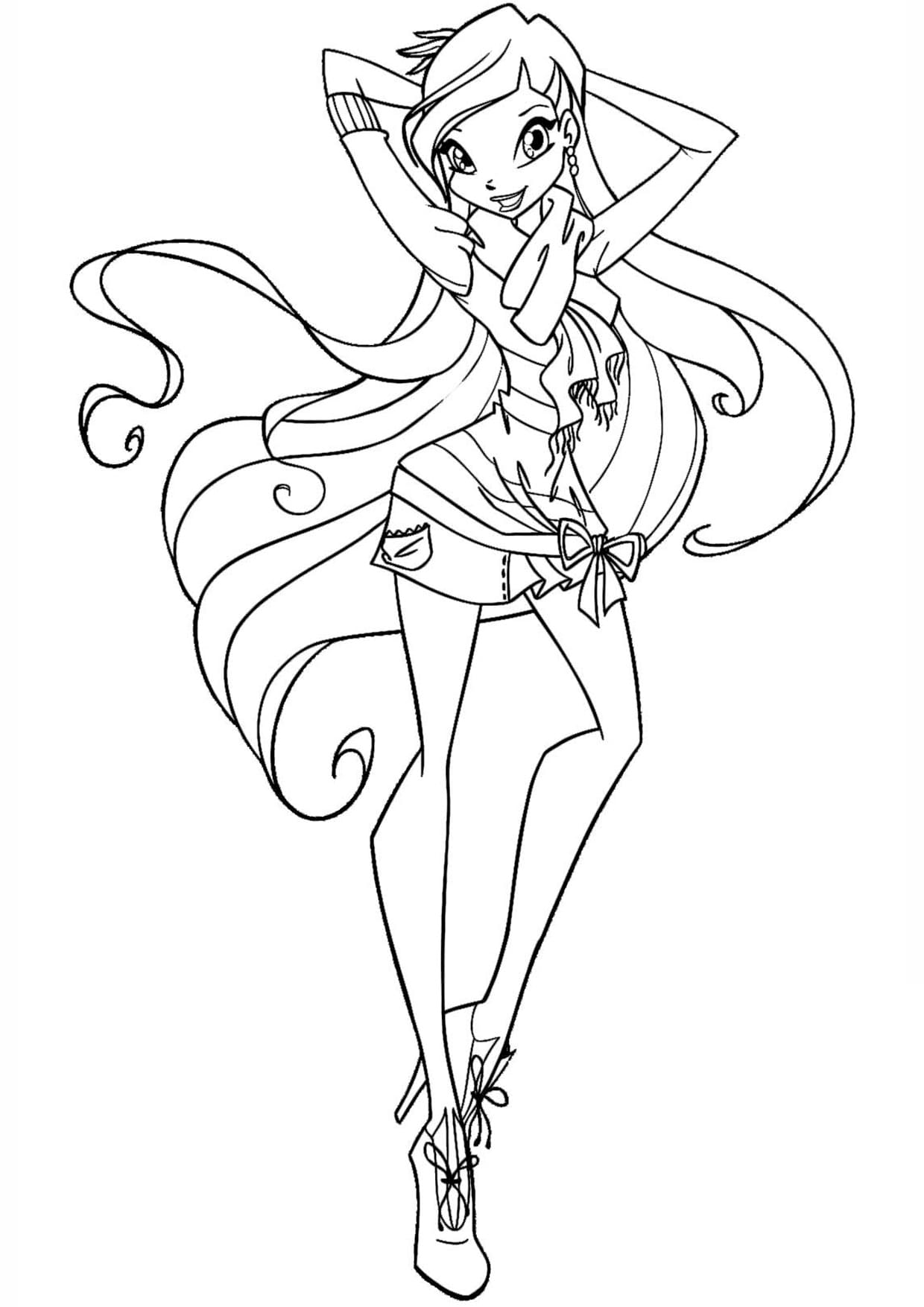Amazing Winx Club Stella coloring page - Download, Print or Color ...