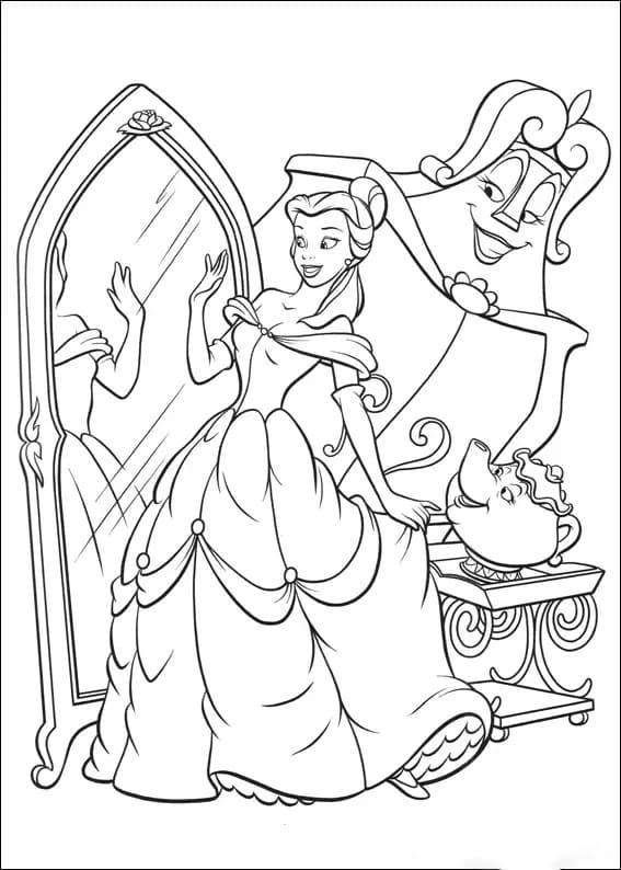 Beautiful Belle coloring page