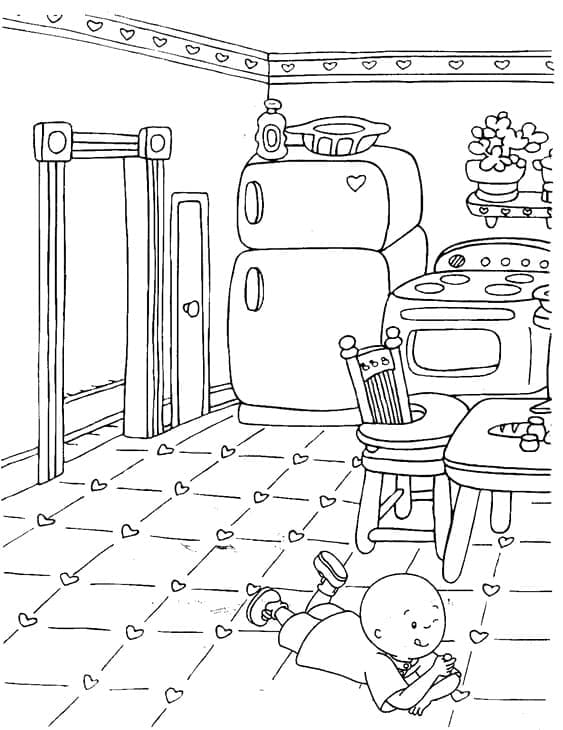 Caillou at Home coloring page