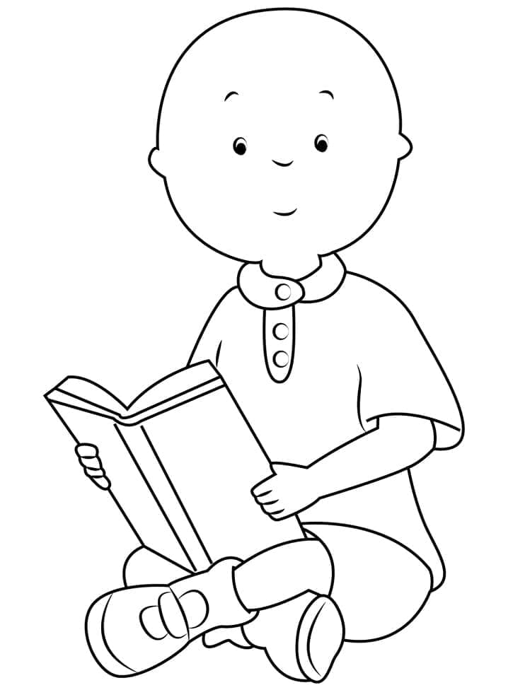 Caillou with A Book