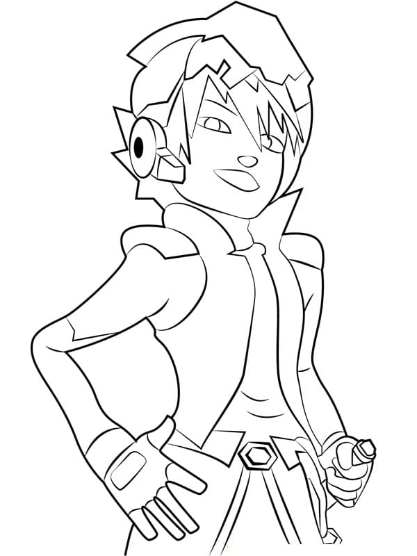 Captain Kaizo from Boboiboy coloring page - Download, Print or Color ...