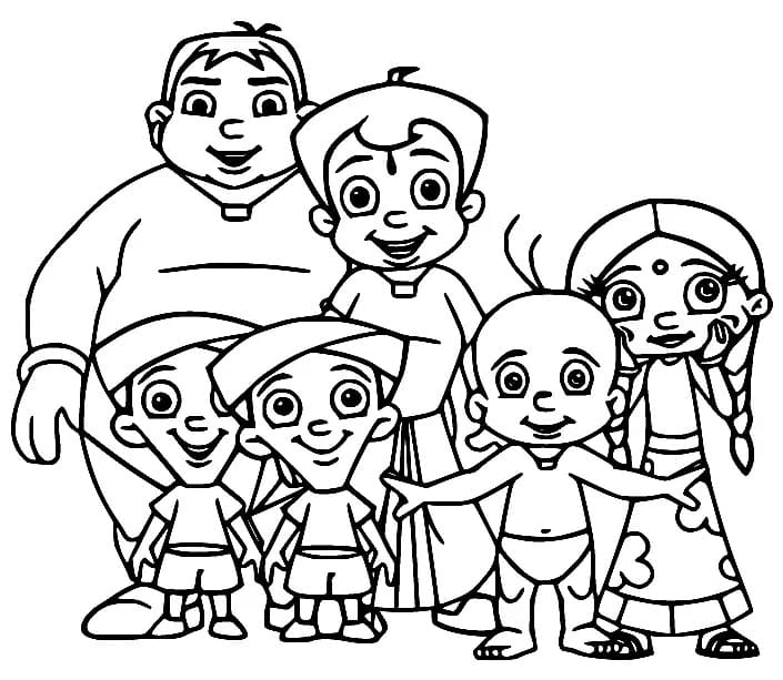 Chhota Bheem coloring pages
