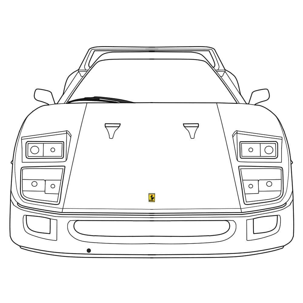 Cool Ferrari F40 coloring page - Download, Print or Color Online for Free