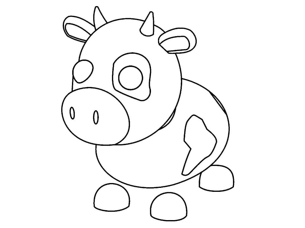 Cow from Adopt Me coloring page - Download, Print or Color Online for Free