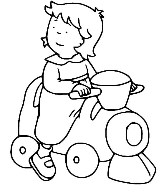 caillou rosie coloring pages