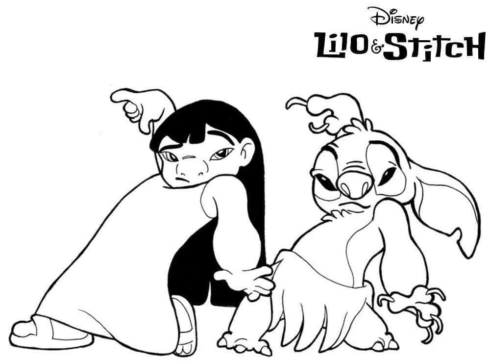 Cute Stitch - Lilo & Stitch Coloring Book Pages for Kids 