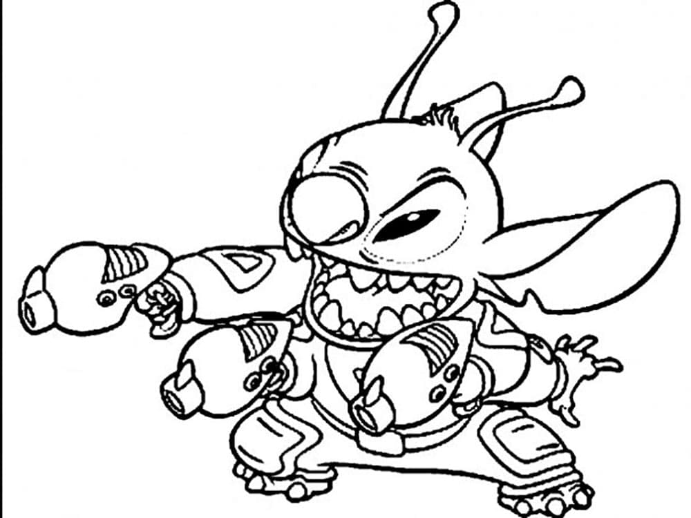 Stitch from Lilo and Stitch Coloring Page