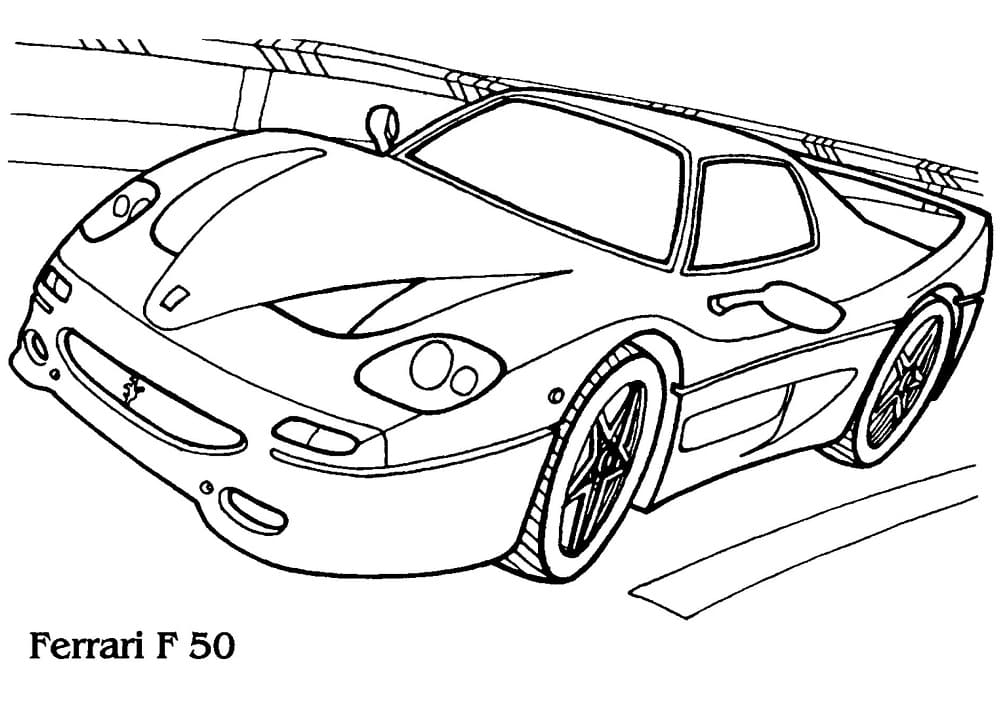 Ferrari F-50 coloring page - Download, Print or Color Online for Free