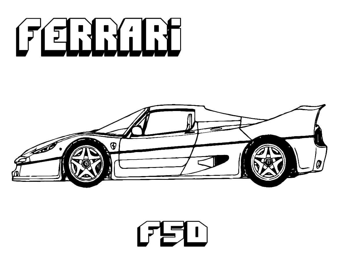 Ferrari Car coloring page - Download, Print or Color Online for Free