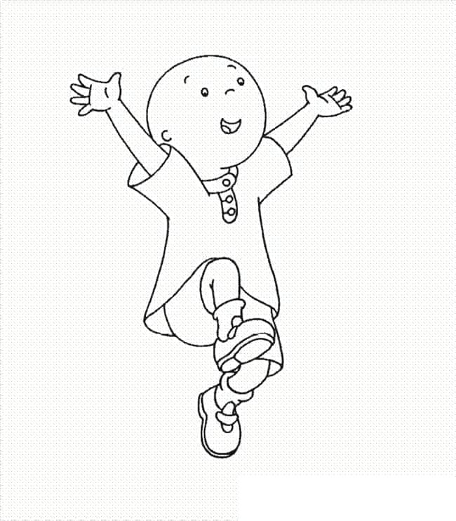 Caillou on the Swing coloring page Download, Print or Color Online