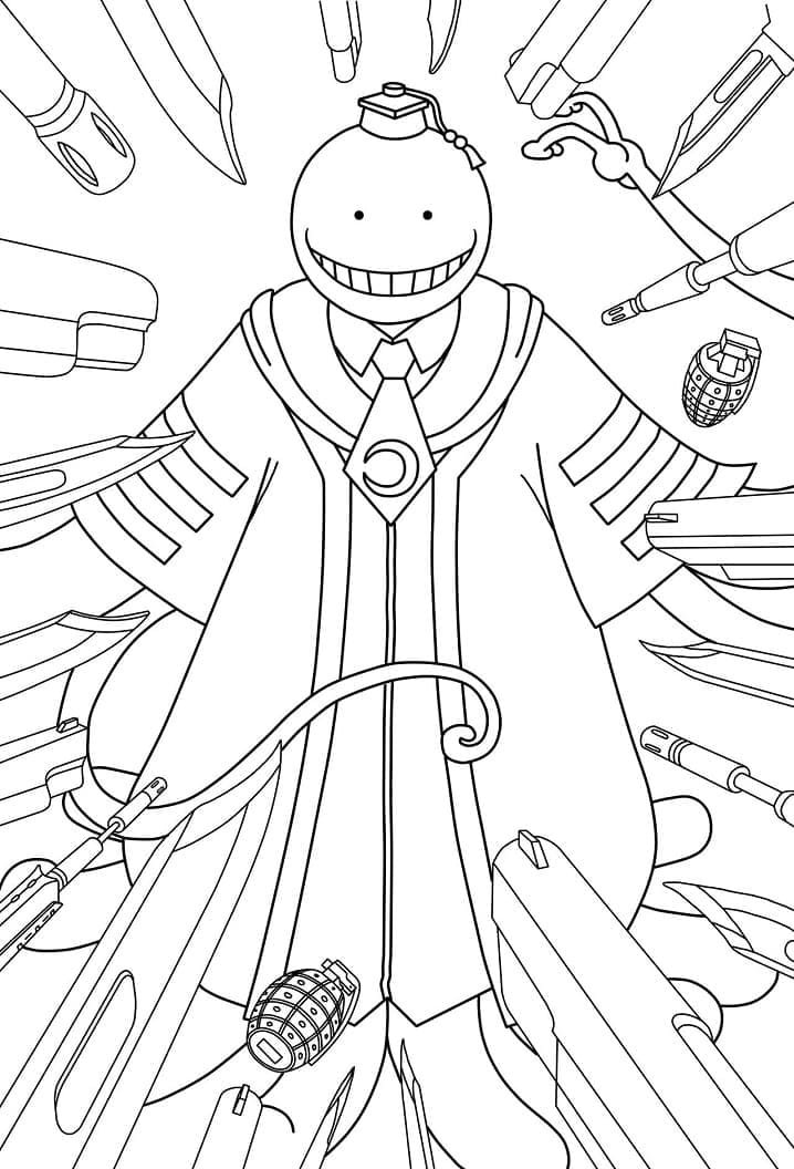 Free Printable Koro Sensei coloring page - Download, Print or Color Online  for Free