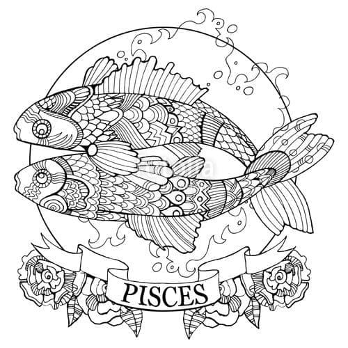 Free Printable Pisces Symbol