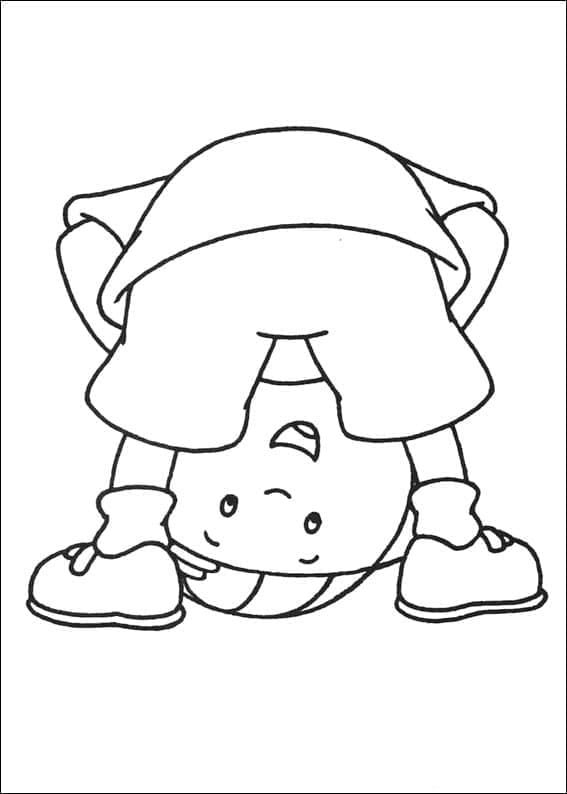 Funny Caillou coloring page