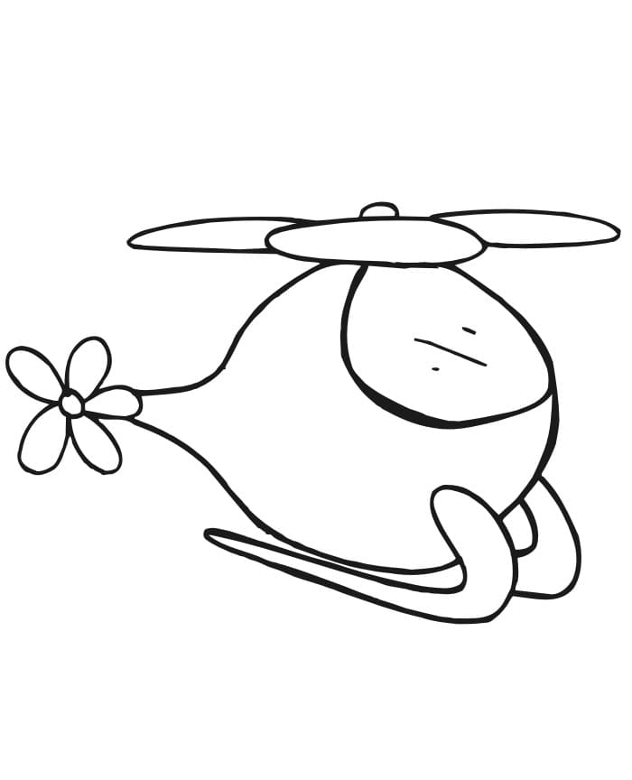 Helicopter For Kids coloring page