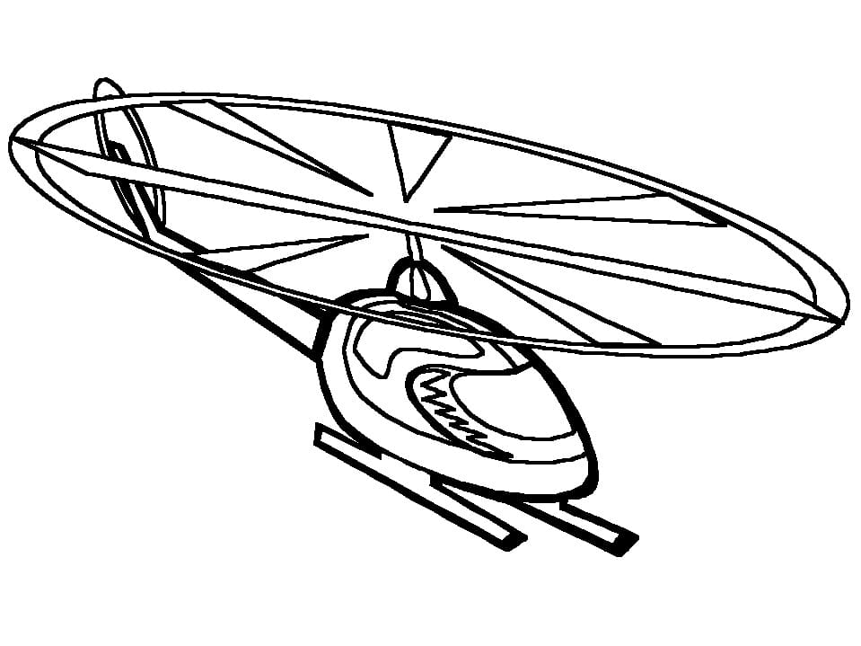 Helicopter Takes Off coloring page