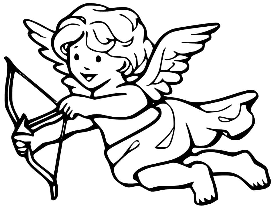 Love Cupid coloring page