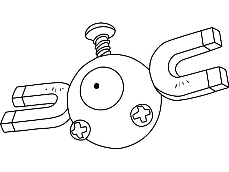 Magnemite Pokemon coloring page