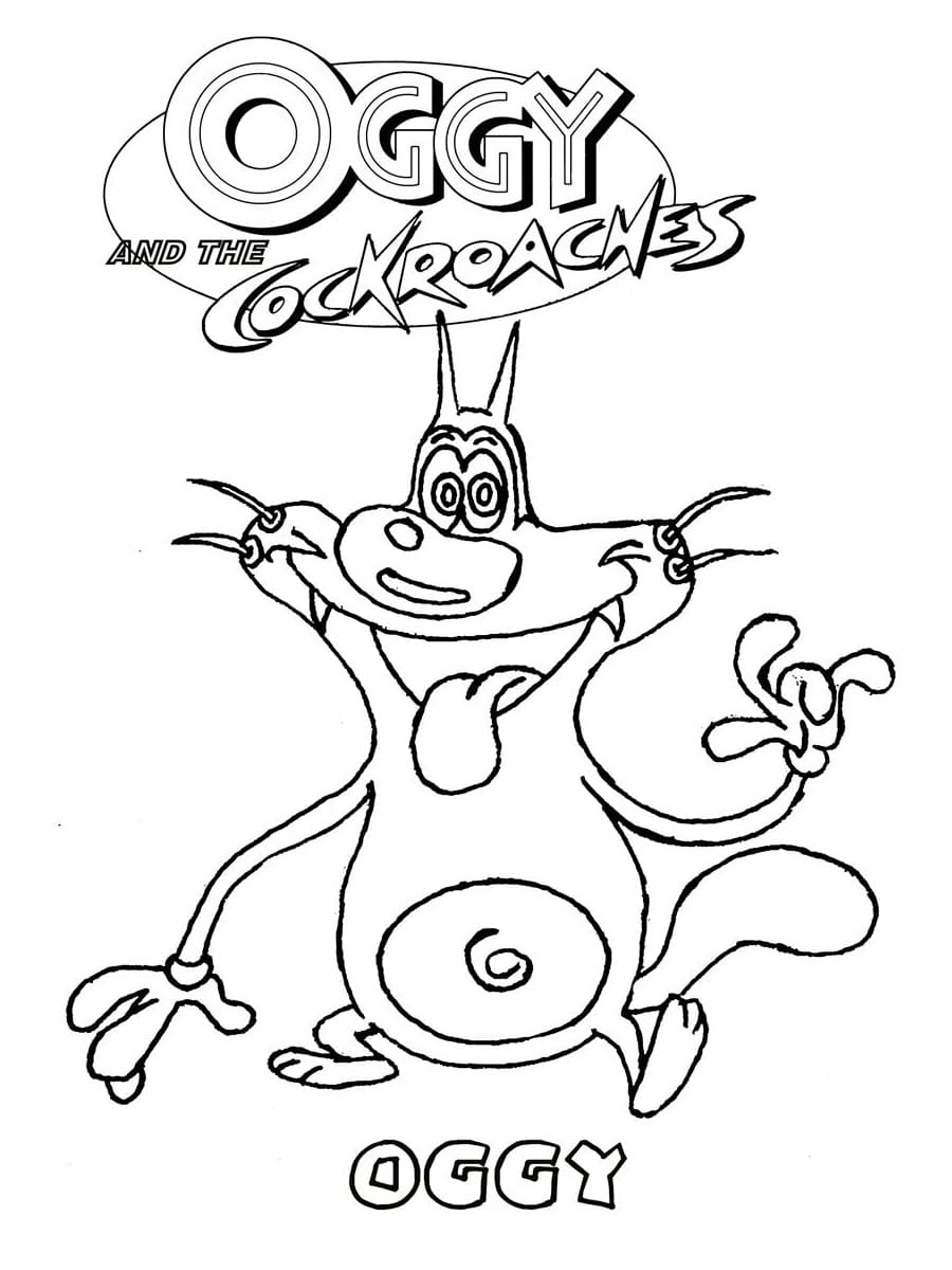 Oggy coloring pages