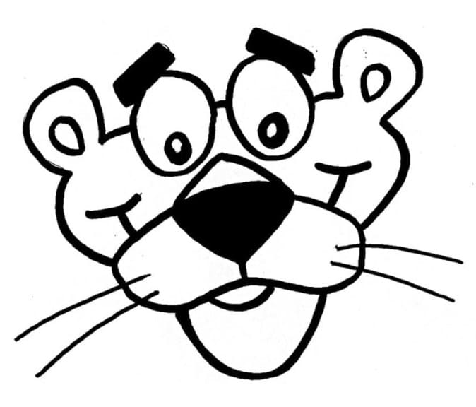 Pink Panther Face coloring page - Download, Print or Color Online for Free