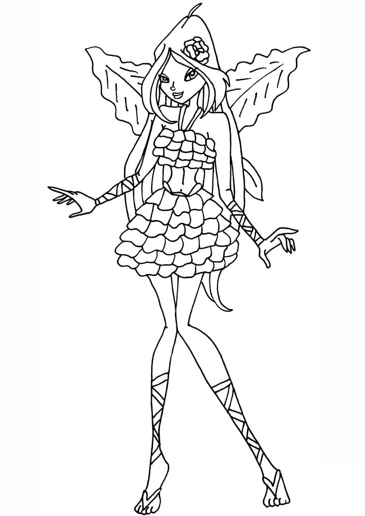 Pretty Flora Winx Club coloring page - Download, Print or Color Online ...