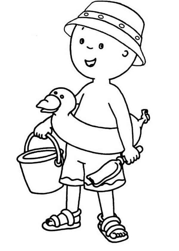 sarah coloring page template caillou