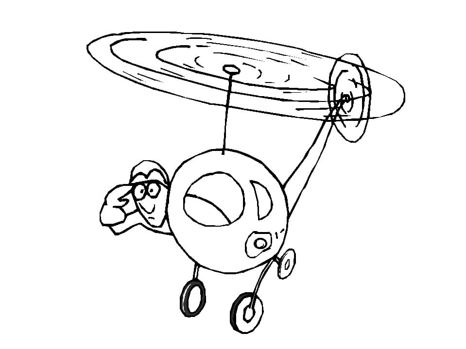 Printable Helicopter coloring page