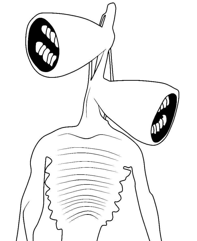 Siren Head 4 coloring page