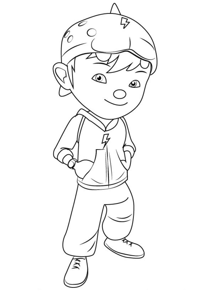 Smiling Boboiboy coloring page - Download, Print or Color Online for Free