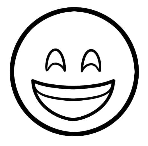 Smiling Face with Smiling Eyes Emoji coloring page