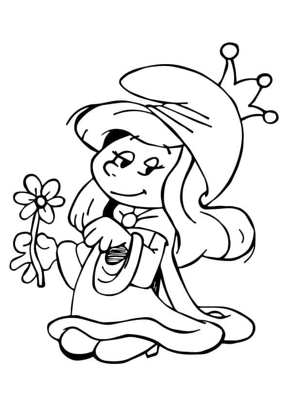 Smurfette Free coloring page - Download, Print or Color Online for Free
