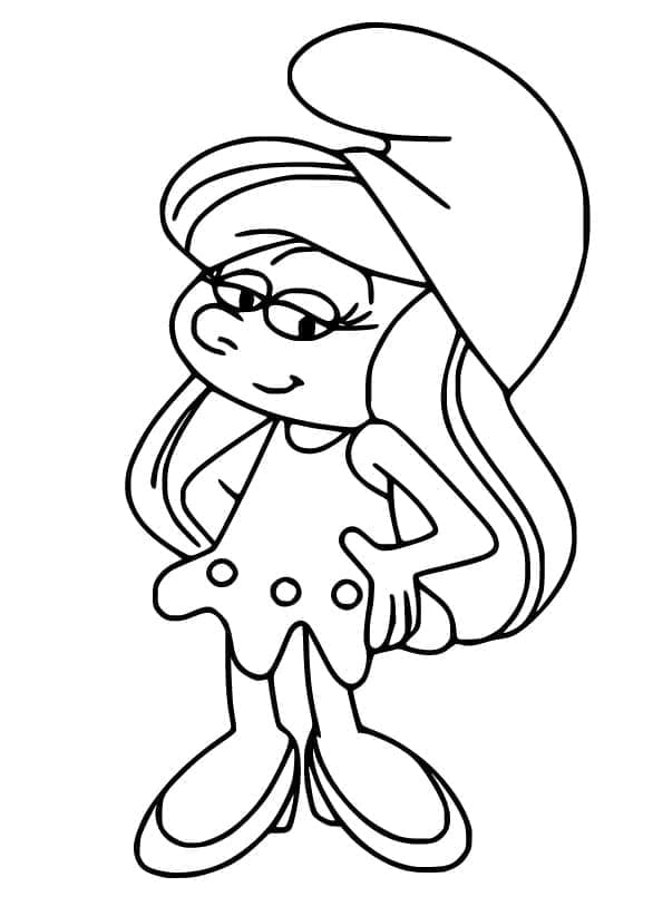 Smurfette from Smurfs coloring page - Download, Print or Color Online ...